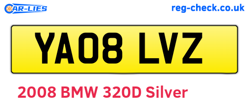 YA08LVZ are the vehicle registration plates.