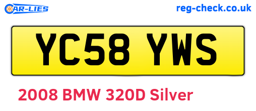 YC58YWS are the vehicle registration plates.