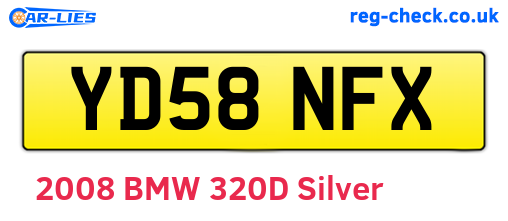 YD58NFX are the vehicle registration plates.