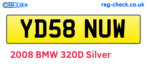YD58NUW are the vehicle registration plates.