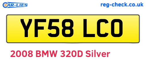 YF58LCO are the vehicle registration plates.