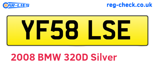 YF58LSE are the vehicle registration plates.