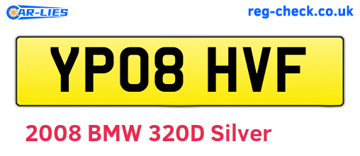 YP08HVF are the vehicle registration plates.