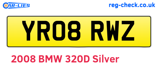 YR08RWZ are the vehicle registration plates.