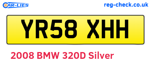 YR58XHH are the vehicle registration plates.