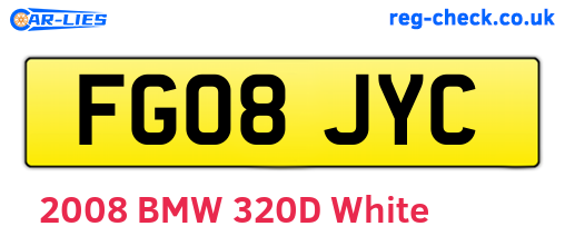 FG08JYC are the vehicle registration plates.