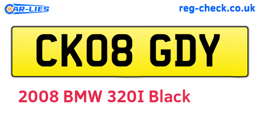 CK08GDY are the vehicle registration plates.