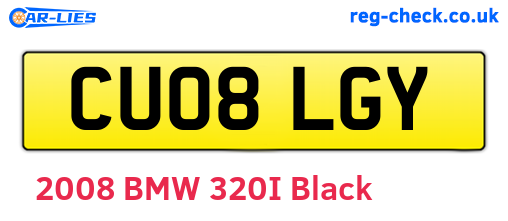 CU08LGY are the vehicle registration plates.
