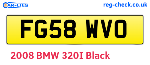 FG58WVO are the vehicle registration plates.