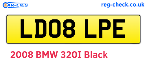 LD08LPE are the vehicle registration plates.