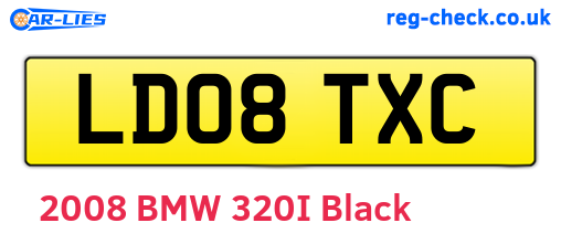 LD08TXC are the vehicle registration plates.