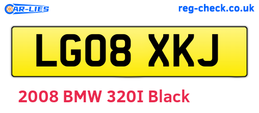 LG08XKJ are the vehicle registration plates.