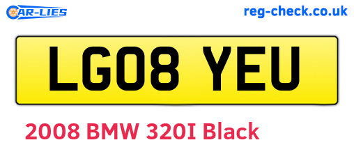 LG08YEU are the vehicle registration plates.