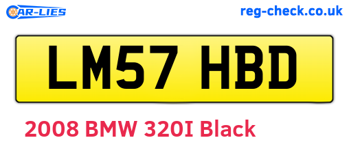 LM57HBD are the vehicle registration plates.