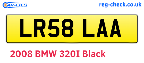 LR58LAA are the vehicle registration plates.