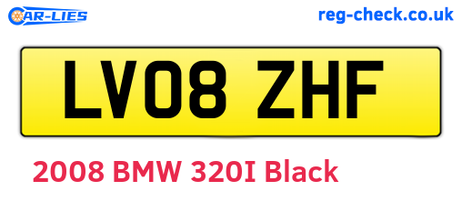 LV08ZHF are the vehicle registration plates.