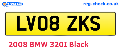 LV08ZKS are the vehicle registration plates.