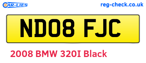 ND08FJC are the vehicle registration plates.