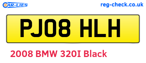 PJ08HLH are the vehicle registration plates.