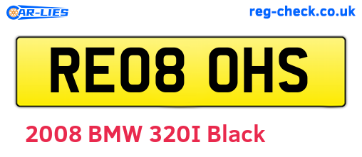 RE08OHS are the vehicle registration plates.