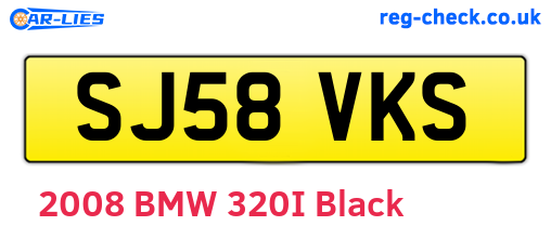 SJ58VKS are the vehicle registration plates.