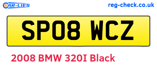 SP08WCZ are the vehicle registration plates.