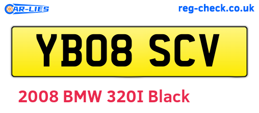 YB08SCV are the vehicle registration plates.