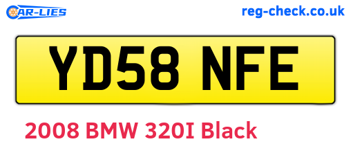 YD58NFE are the vehicle registration plates.