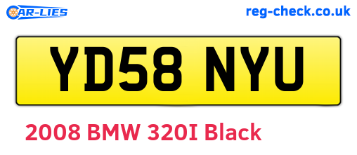 YD58NYU are the vehicle registration plates.