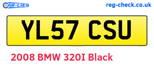 YL57CSU are the vehicle registration plates.