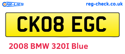 CK08EGC are the vehicle registration plates.