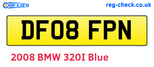 DF08FPN are the vehicle registration plates.