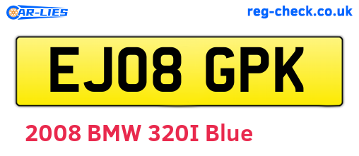 EJ08GPK are the vehicle registration plates.