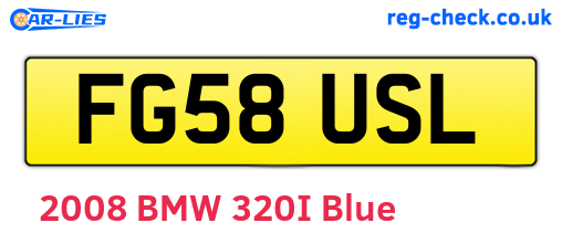 FG58USL are the vehicle registration plates.