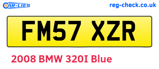 FM57XZR are the vehicle registration plates.