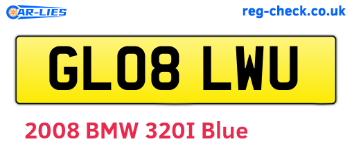 GL08LWU are the vehicle registration plates.
