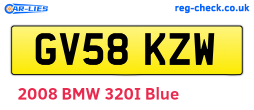 GV58KZW are the vehicle registration plates.