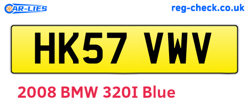 HK57VWV are the vehicle registration plates.
