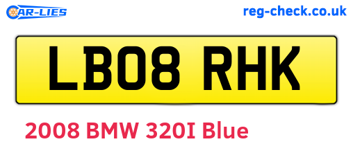 LB08RHK are the vehicle registration plates.