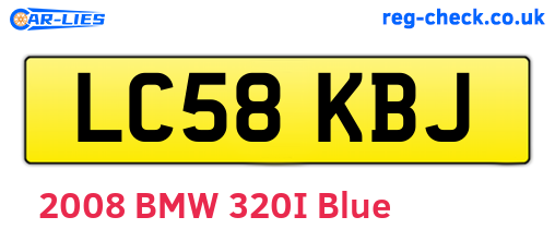 LC58KBJ are the vehicle registration plates.