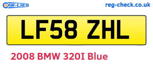 LF58ZHL are the vehicle registration plates.