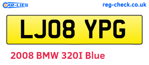 LJ08YPG are the vehicle registration plates.