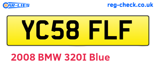 YC58FLF are the vehicle registration plates.