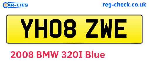 YH08ZWE are the vehicle registration plates.