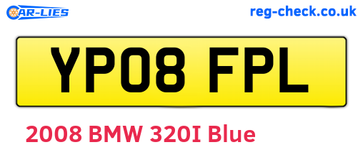 YP08FPL are the vehicle registration plates.