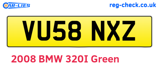 VU58NXZ are the vehicle registration plates.