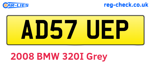 AD57UEP are the vehicle registration plates.
