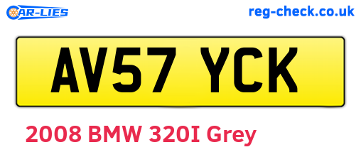 AV57YCK are the vehicle registration plates.