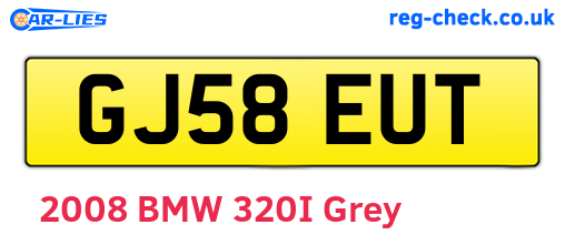 GJ58EUT are the vehicle registration plates.