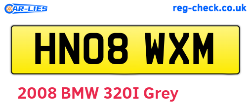 HN08WXM are the vehicle registration plates.